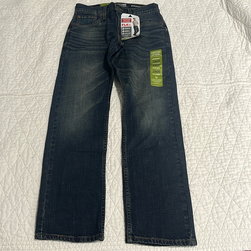 Signature Levi Strauss Jeans Men Flex Straight 29x30 New